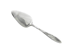 Серебряная лопатка для торта с узором в виде подсолнуха на резной ручке «Подсолнух»